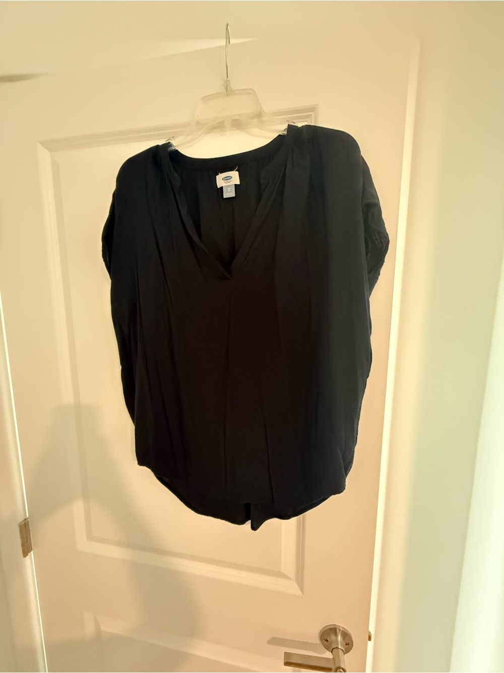 Old Navy Black V-Neck Casual Blouse